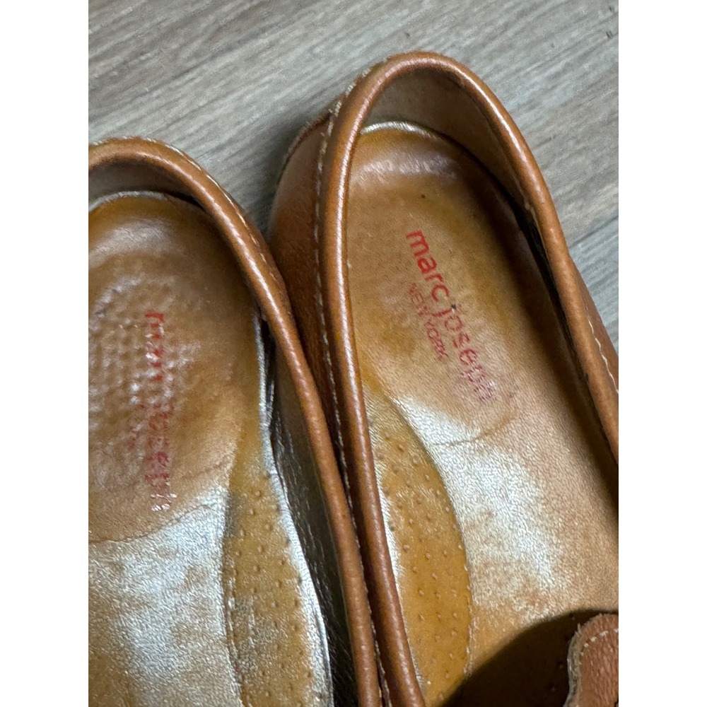 Marc Joseph New York Grand Street buckle loafers Women Tan Pebbled Leather 7.5 - Picture 4 of 10